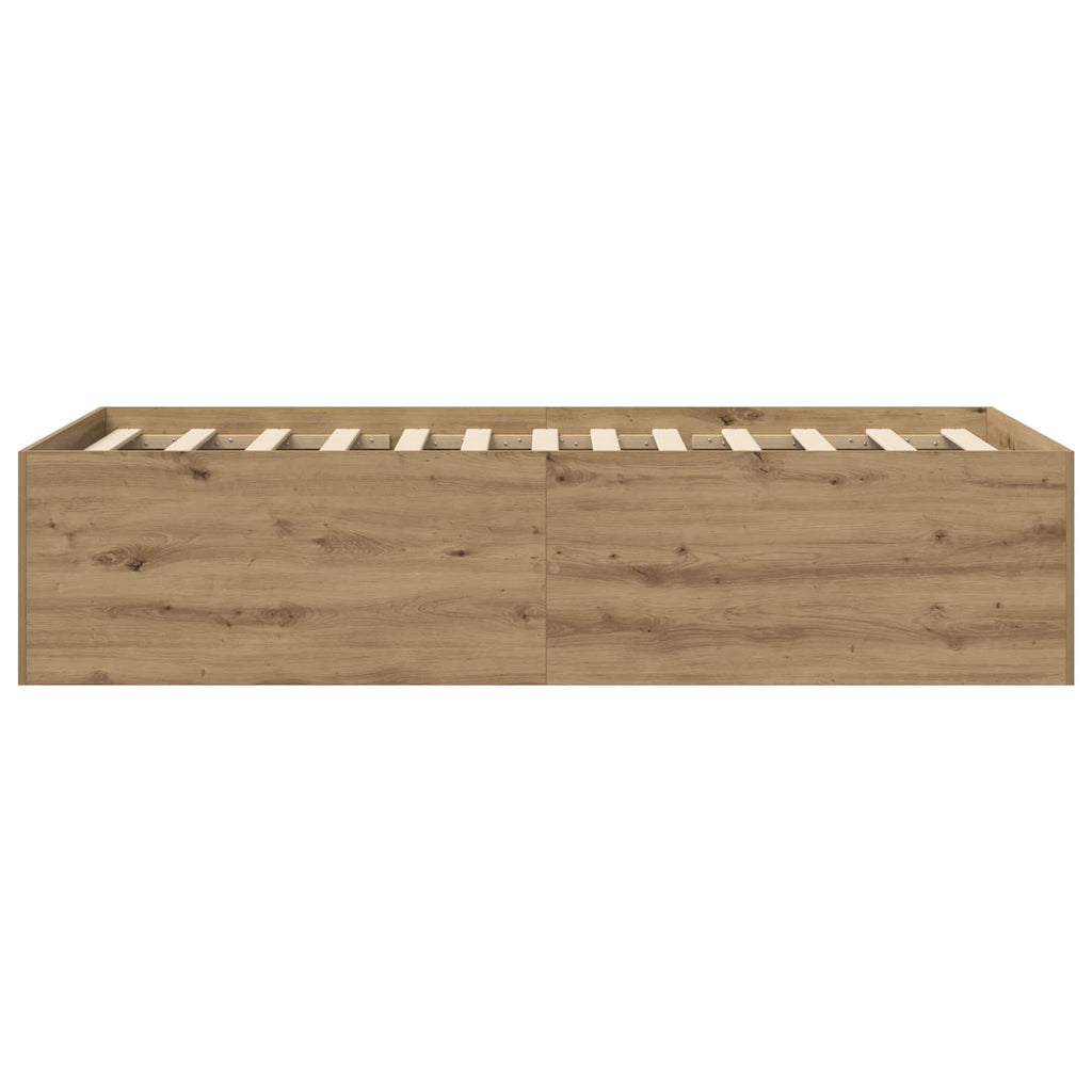 Grindų lovos rėmas Artisano ąžuolo 80 x 200 cm Apdirbta mediena