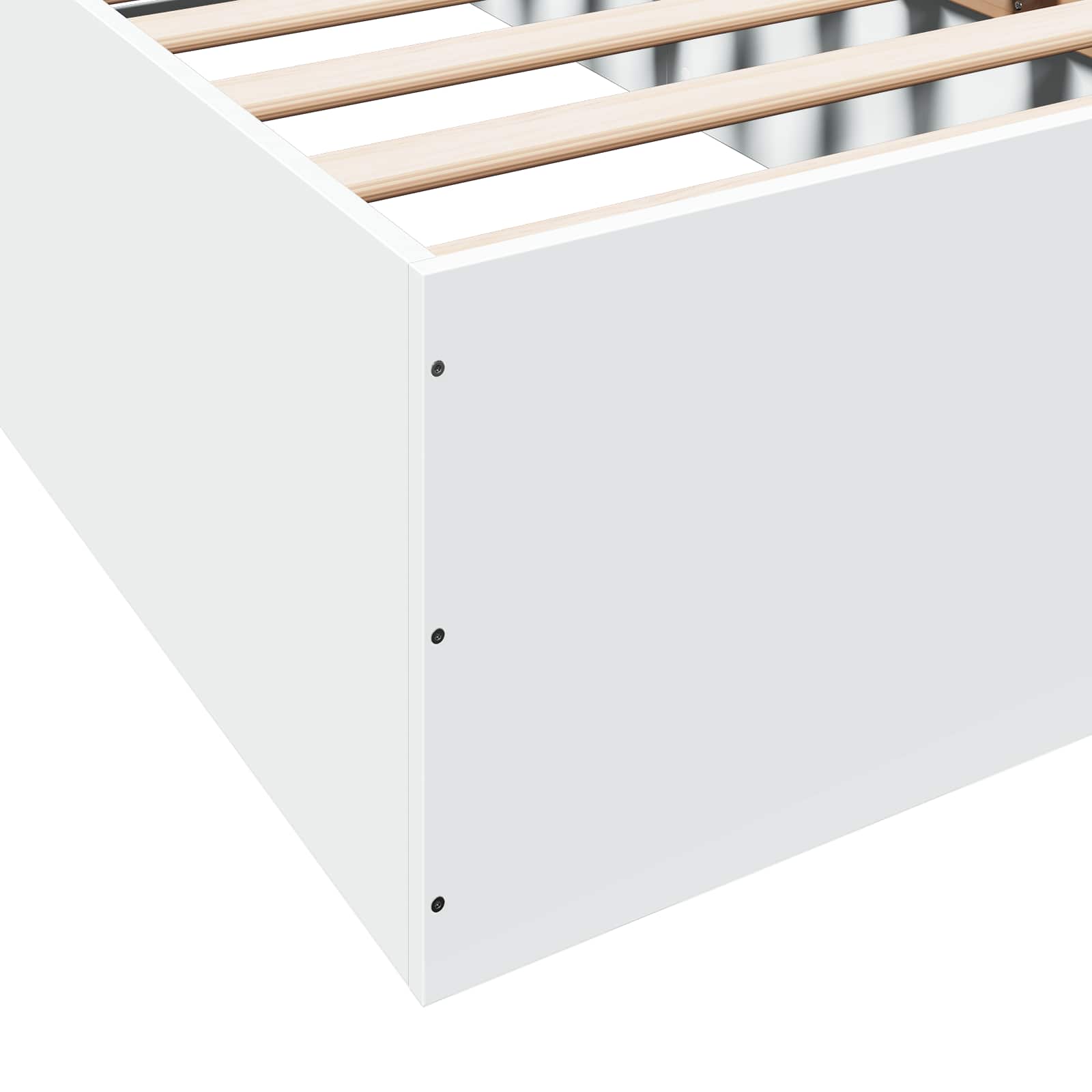 Grindų lovos rėmas Balta 80 x 200 cm Apdirbta mediena