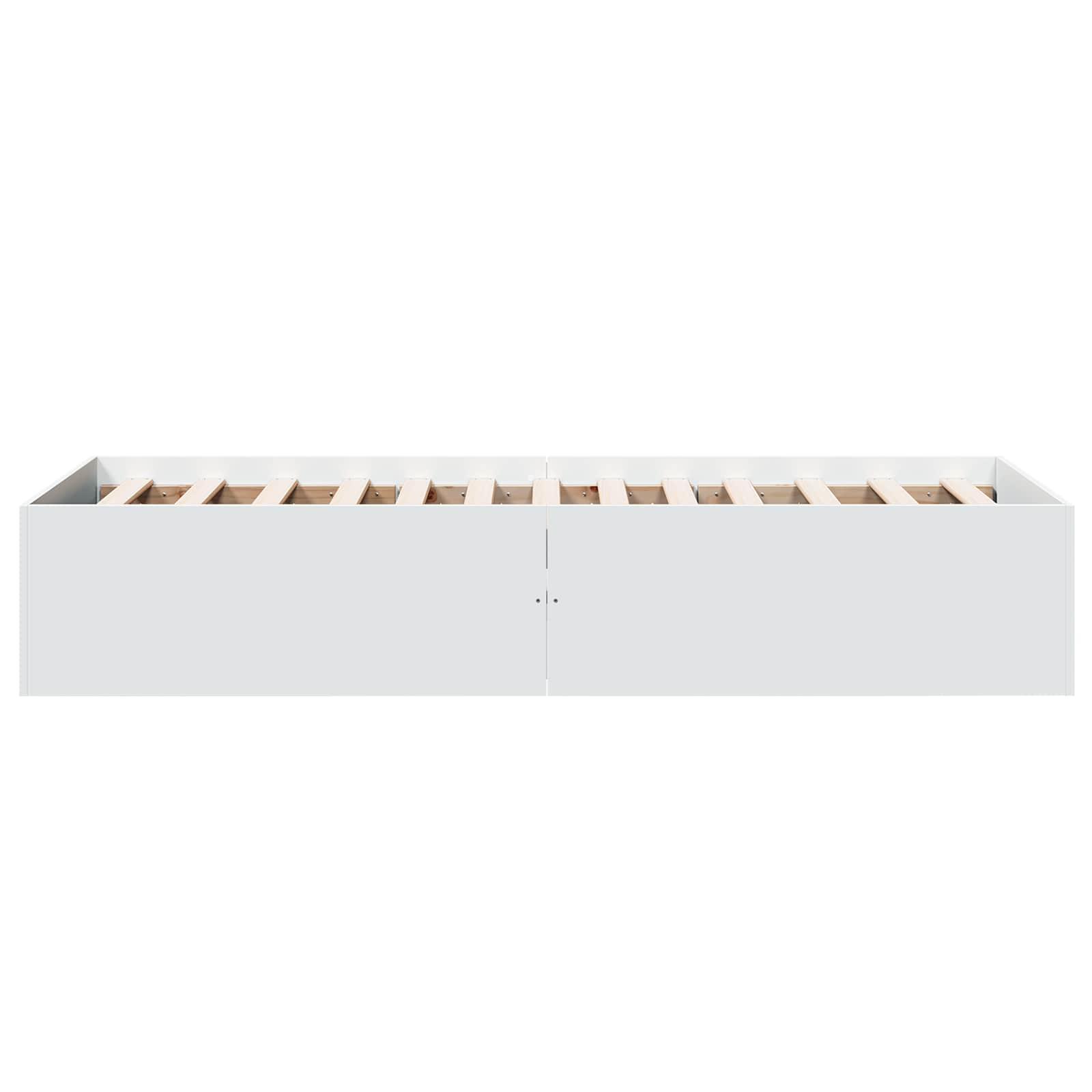 Grindų lovos rėmas Balta 80 x 200 cm Apdirbta mediena