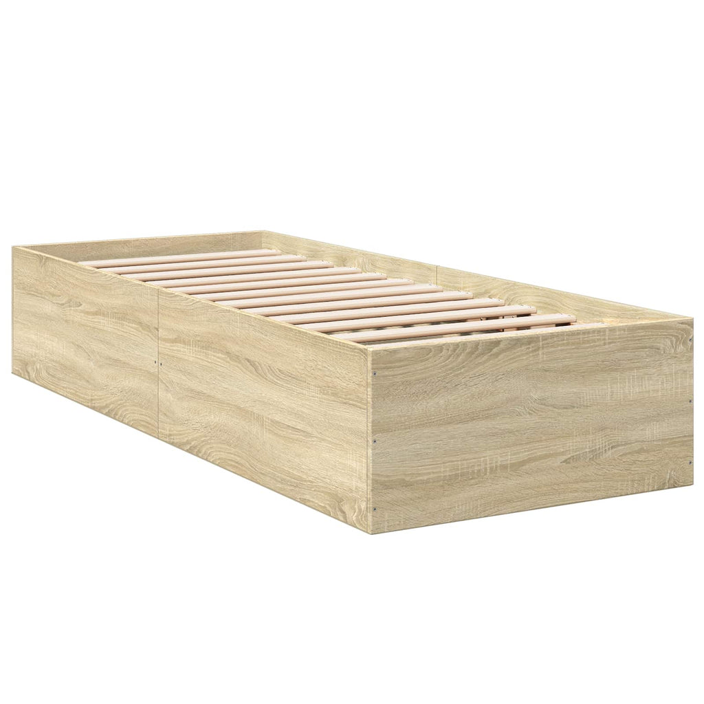 Grindų lovos rėmas Sonoma ąžuolas 80 x 200 cm Apdirbta mediena
