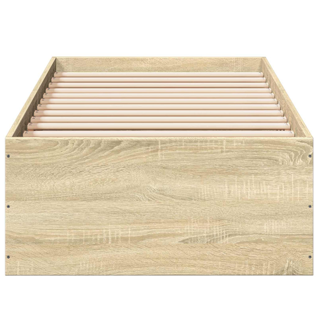 Grindų lovos rėmas Sonoma ąžuolas 80 x 200 cm Apdirbta mediena