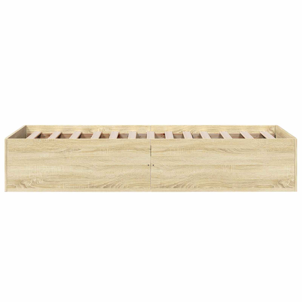 Grindų lovos rėmas Sonoma ąžuolas 80 x 200 cm Apdirbta mediena