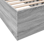Grindų lovos rėmas Pilka Sonoma 80 x 200 cm Apdirbta mediena