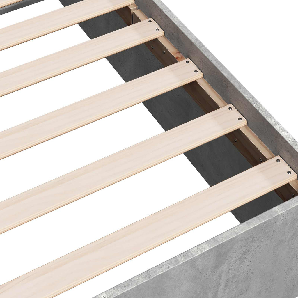 Grindų lovos rėmas Betono pilka 80 x 200 cm Apdirbta mediena