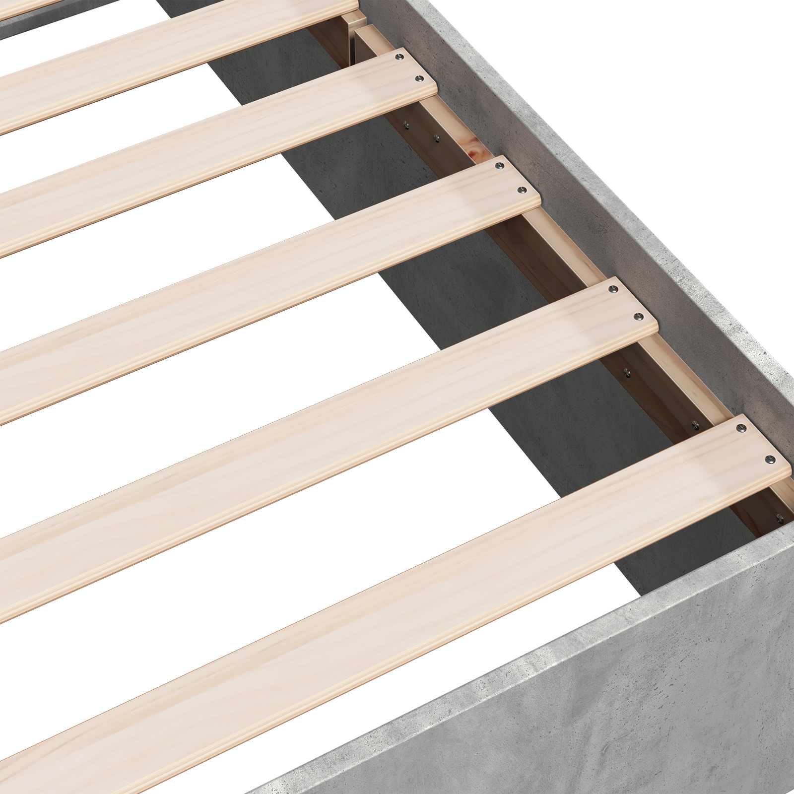 Grindų lovos rėmas Betono pilka 80 x 200 cm Apdirbta mediena