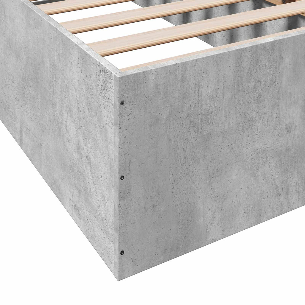 Grindų lovos rėmas Betono pilka 80 x 200 cm Apdirbta mediena