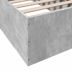 Grindų lovos rėmas Betono pilka 80 x 200 cm Apdirbta mediena