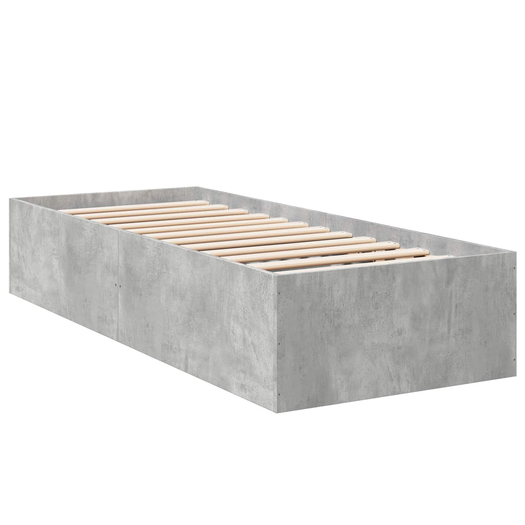 Grindų lovos rėmas Betono pilka 80 x 200 cm Apdirbta mediena