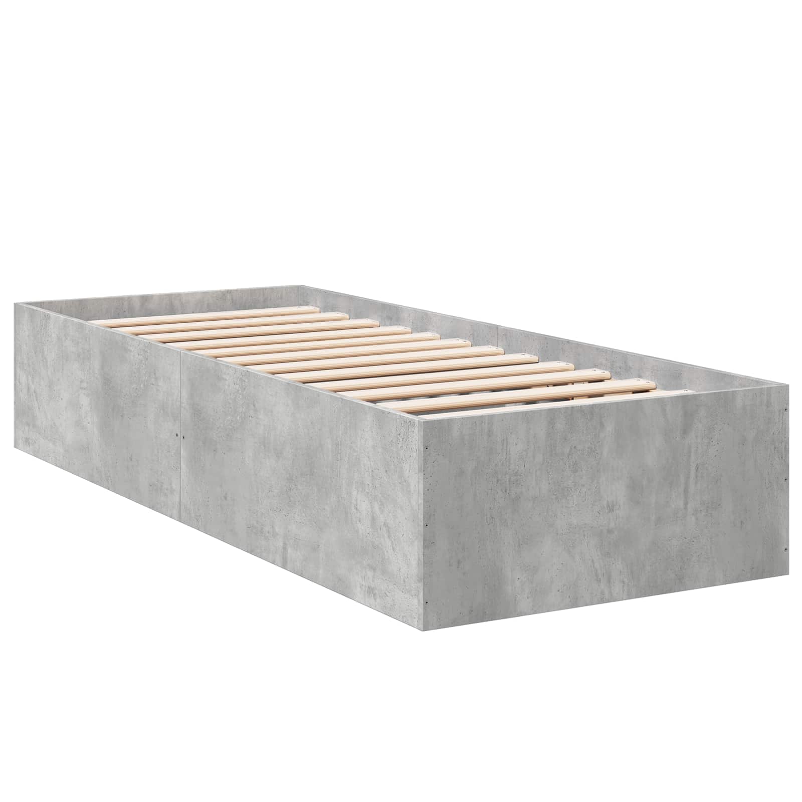 Grindų lovos rėmas Betono pilka 80 x 200 cm Apdirbta mediena