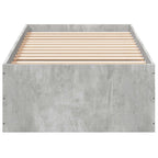 Grindų lovos rėmas Betono pilka 80 x 200 cm Apdirbta mediena