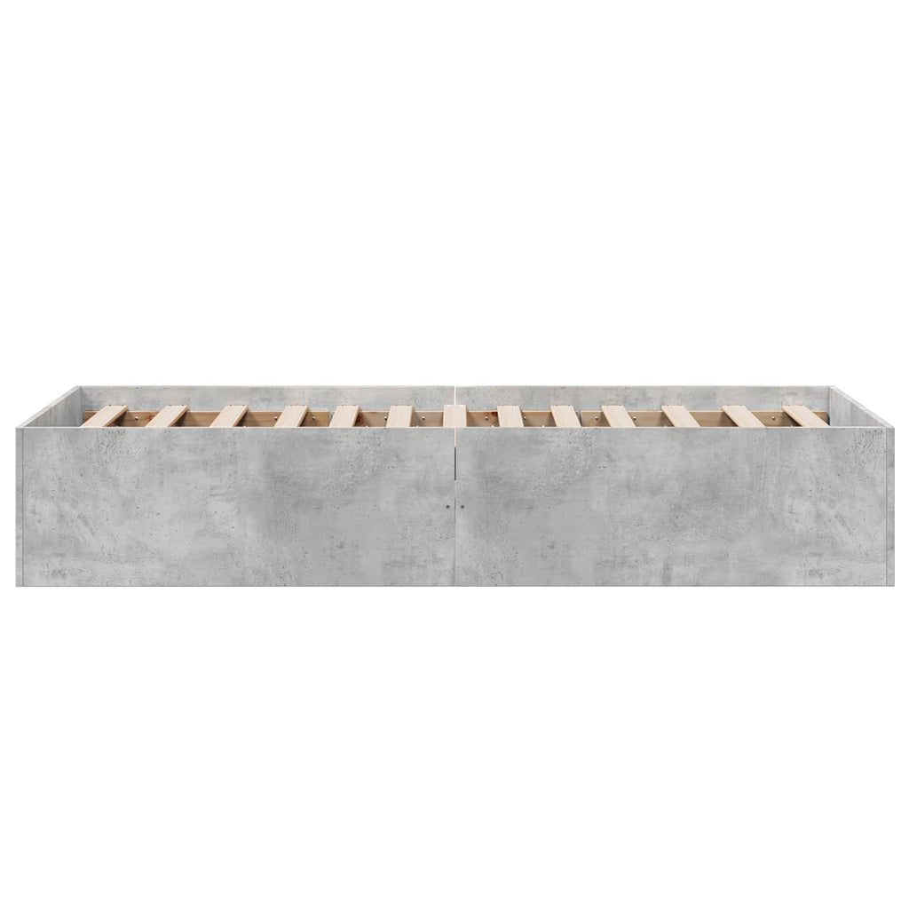 Grindų lovos rėmas Betono pilka 80 x 200 cm Apdirbta mediena
