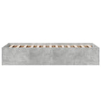 Grindų lovos rėmas Betono pilka 80 x 200 cm Apdirbta mediena