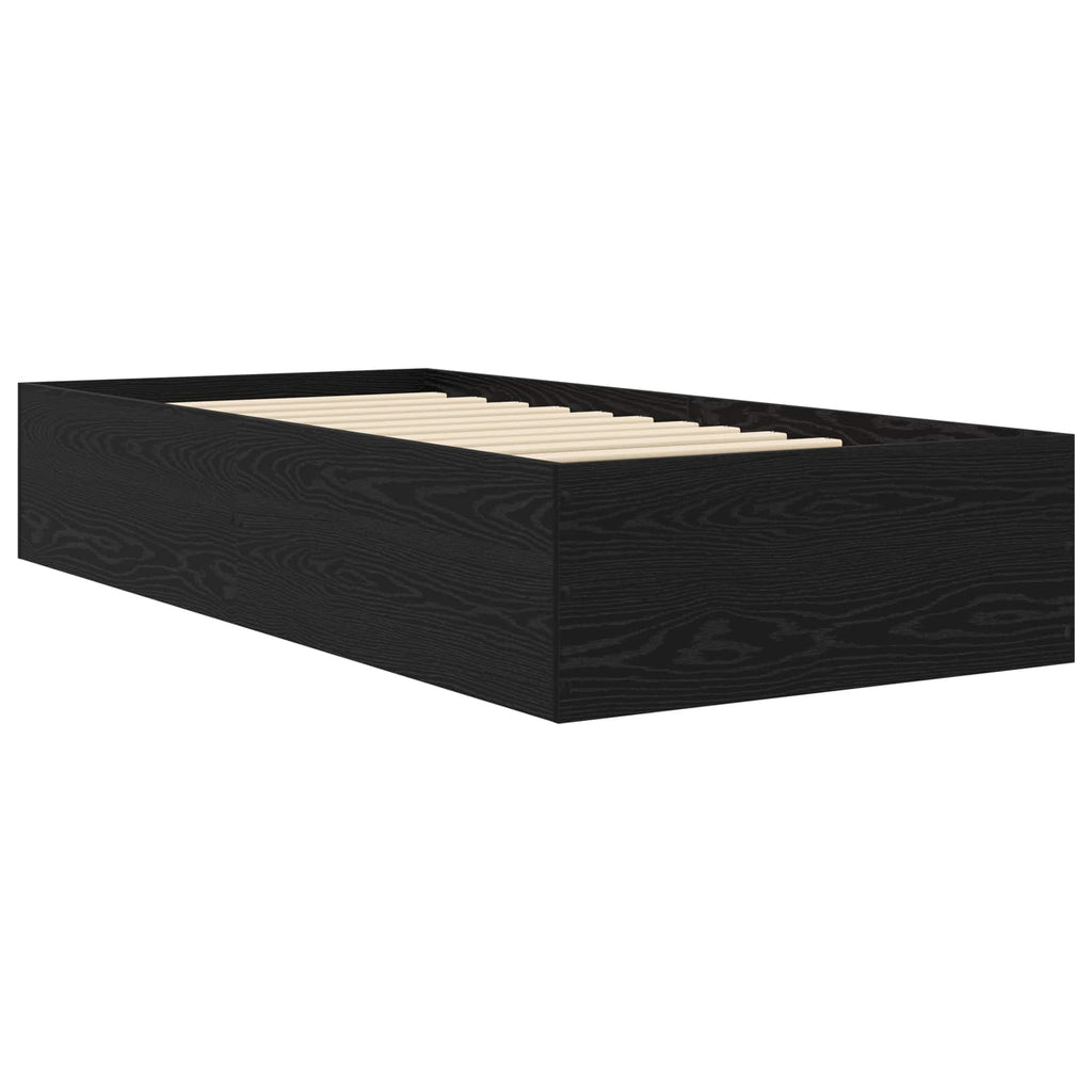 Grindų lovos rėmas Juodojo ąžuolo 80 x 200 cm Apdirbta mediena