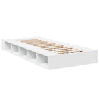 Lovos rėmas su saugojimu Balta 80 x 200 cm Apdirbta mediena