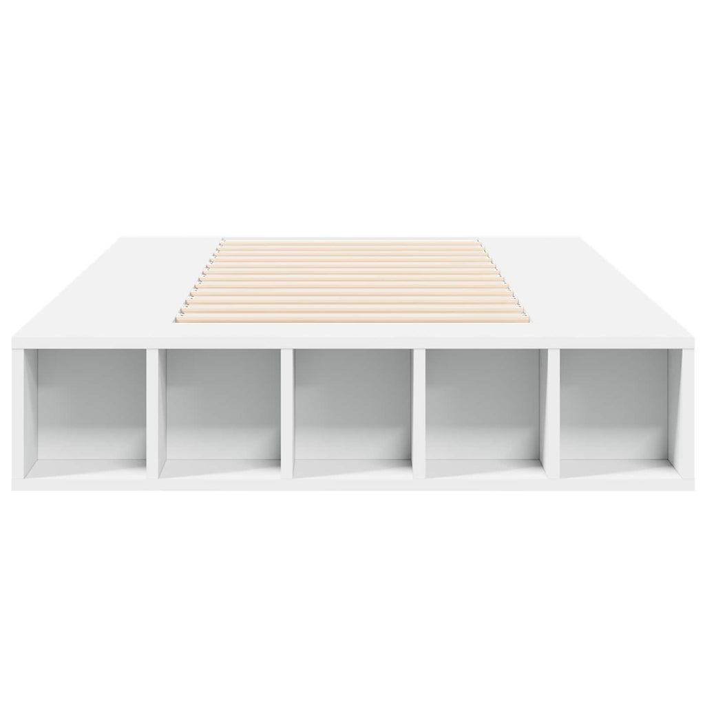 Lovos rėmas su saugojimu Balta 80 x 200 cm Apdirbta mediena