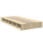 Lovos rėmas su saugojimu su lentyna Sonoma ąžuolas 80 x 200 cm