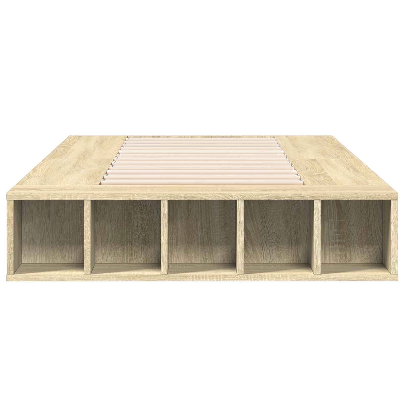 Lovos rėmas su saugojimu su lentyna Sonoma ąžuolas 80 x 200 cm