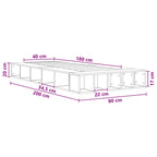 Lovos rėmas su saugojimu su lentyna Sonoma ąžuolas 80 x 200 cm