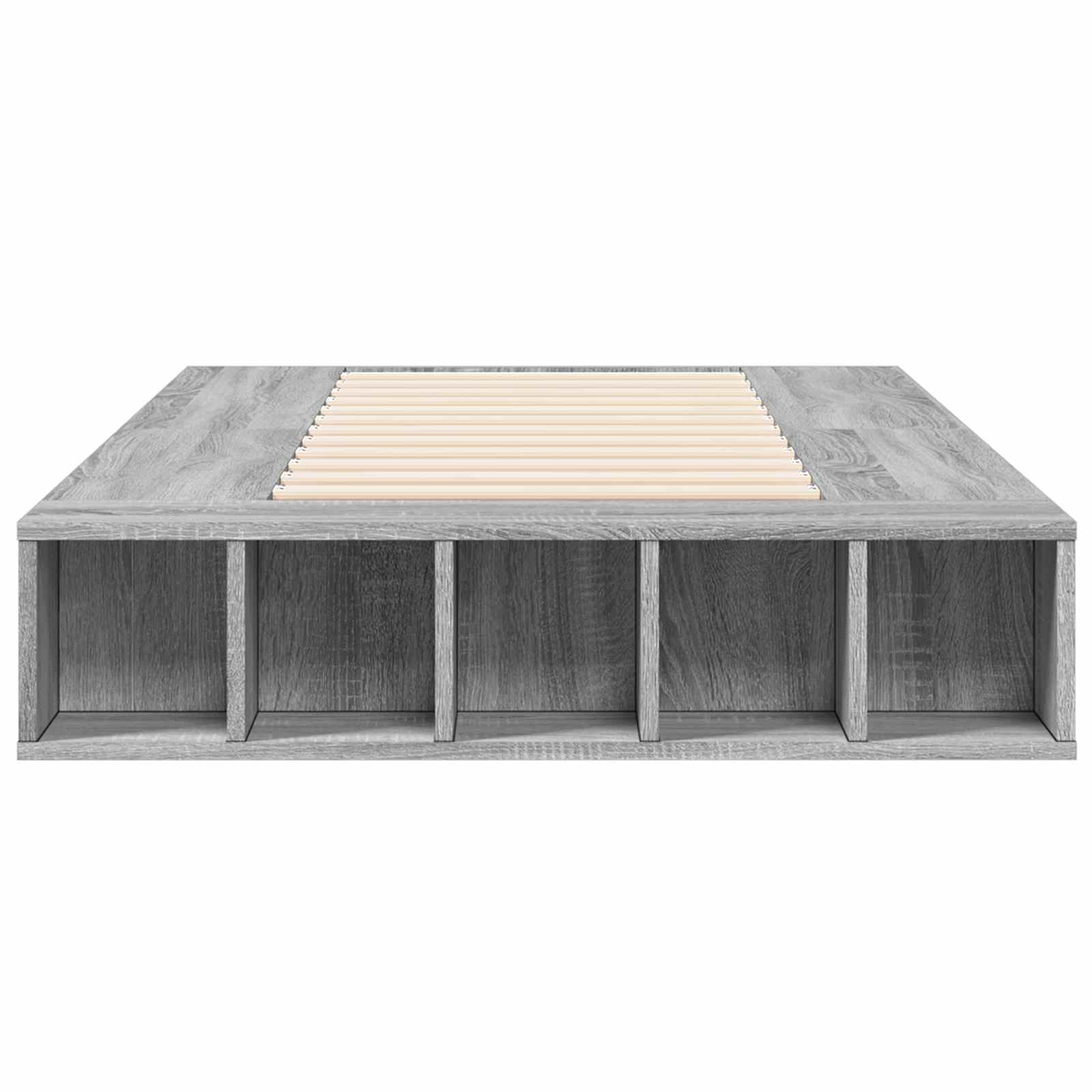 Lovos rėmas su saugojimu su lentyna Pilka Sonoma 80 x 200 cm