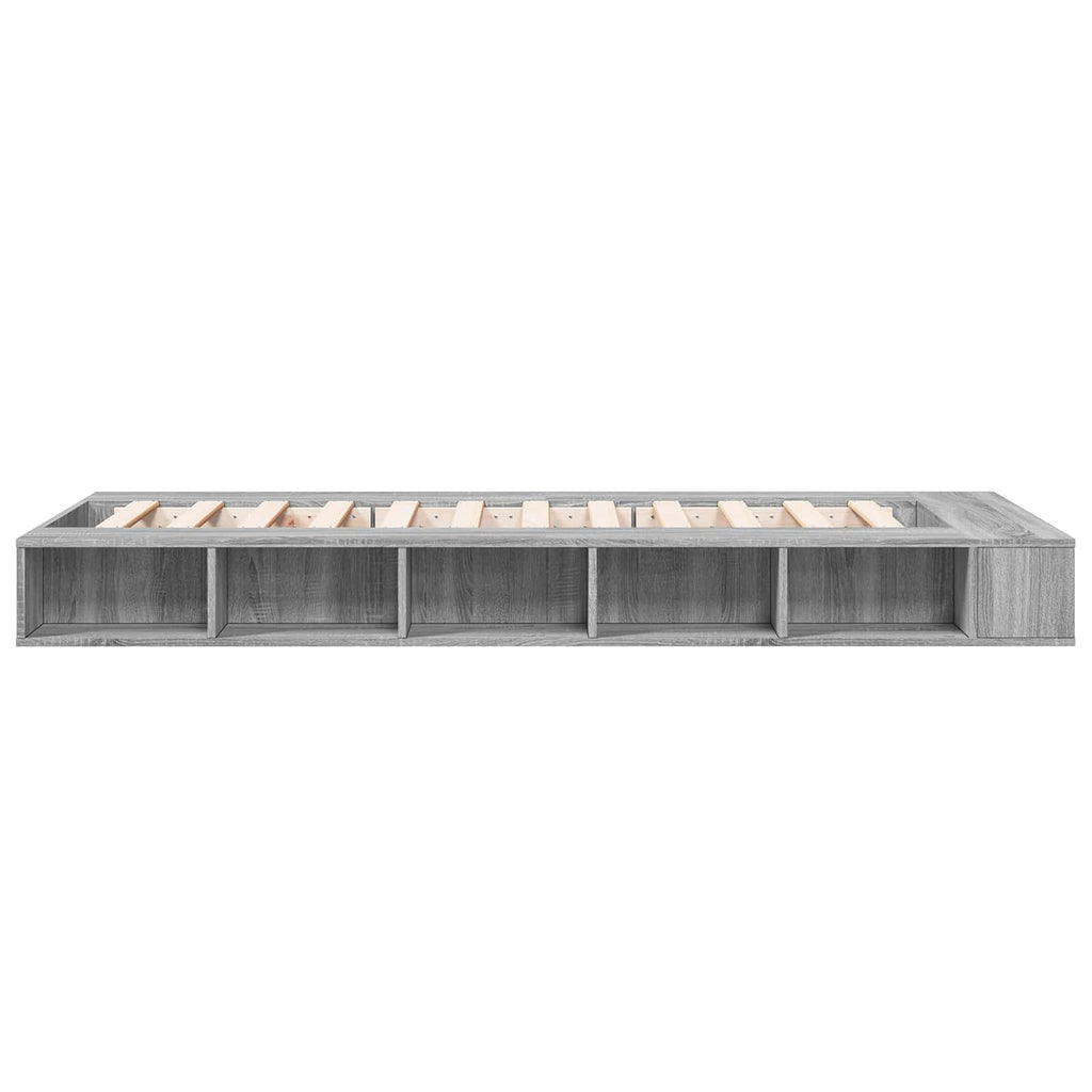 Lovos rėmas su saugojimu su lentyna Pilka Sonoma 80 x 200 cm