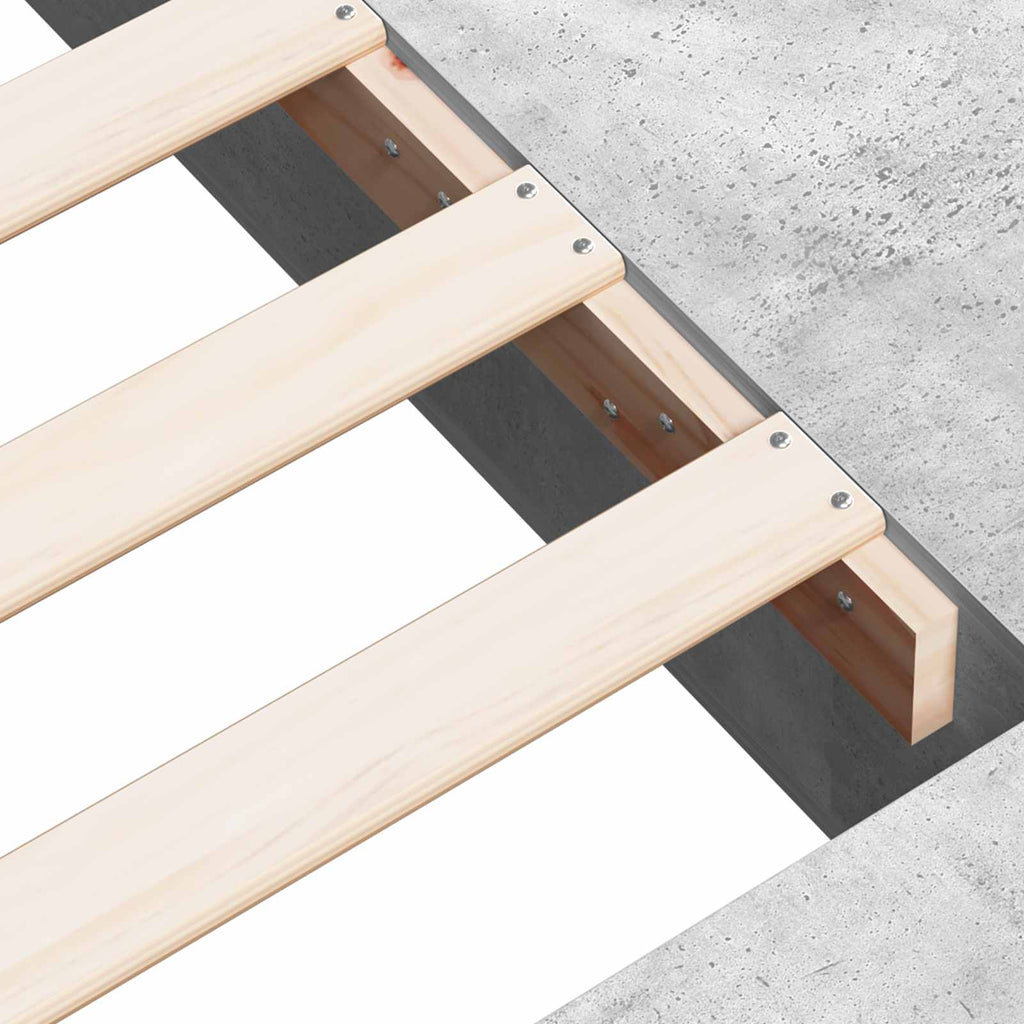 Lovos rėmas su saugojimu su lentyna Betono pilka 80 x 200 cm
