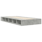 Lovos rėmas su saugojimu su lentyna Betono pilka 80 x 200 cm