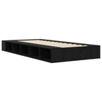 Lovos rėmas su saugojimu su lentyna Juodojo ąžuolo 80 x 200 cm