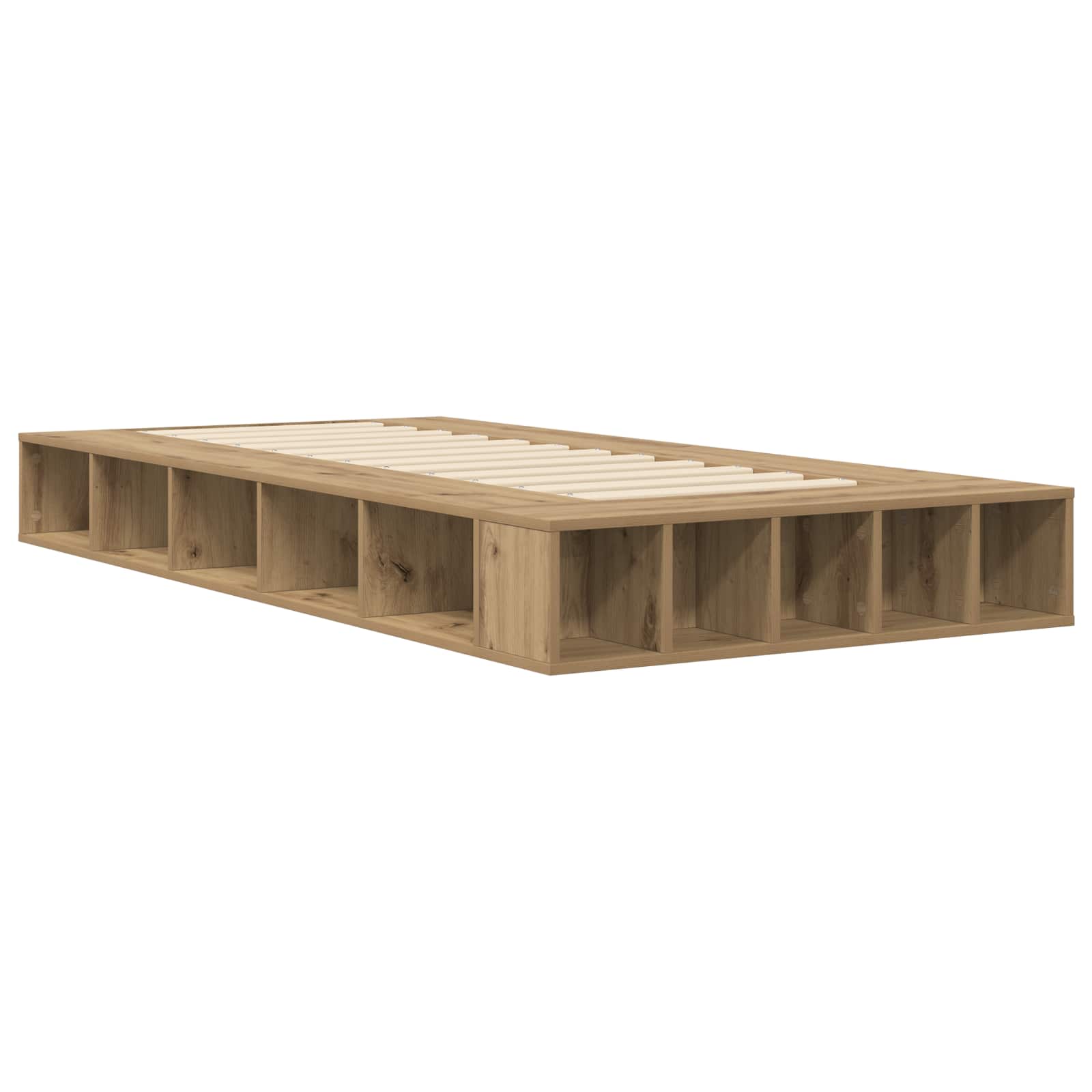 Lovos rėmas su saugojimu su lentyna Artisano ąžuolo 80 x 200 cm