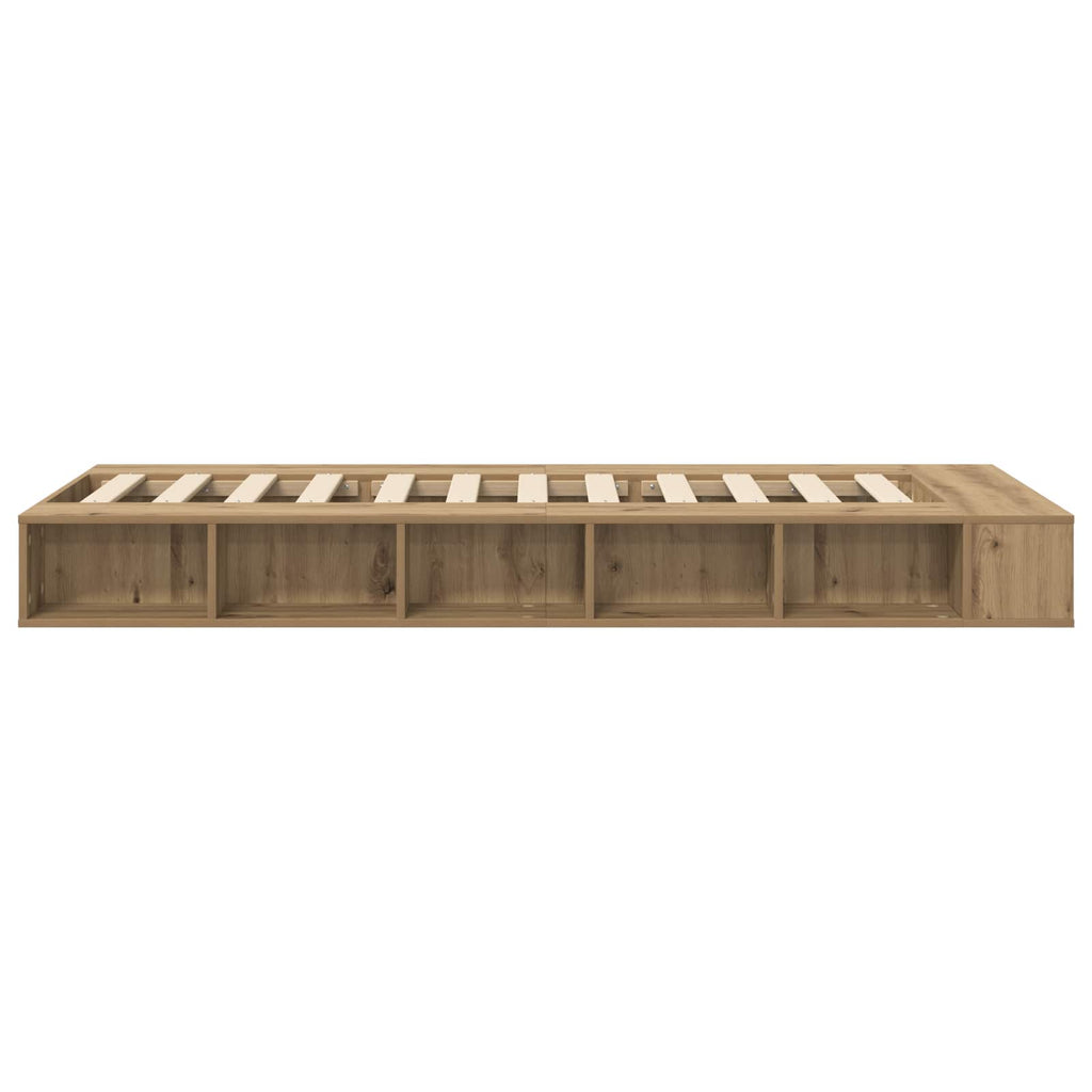 Lovos rėmas su saugojimu su lentyna Artisano ąžuolo 80 x 200 cm