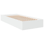 Lovos rėmas su saugojimu Balta 80 x 200 cm Apdirbta mediena