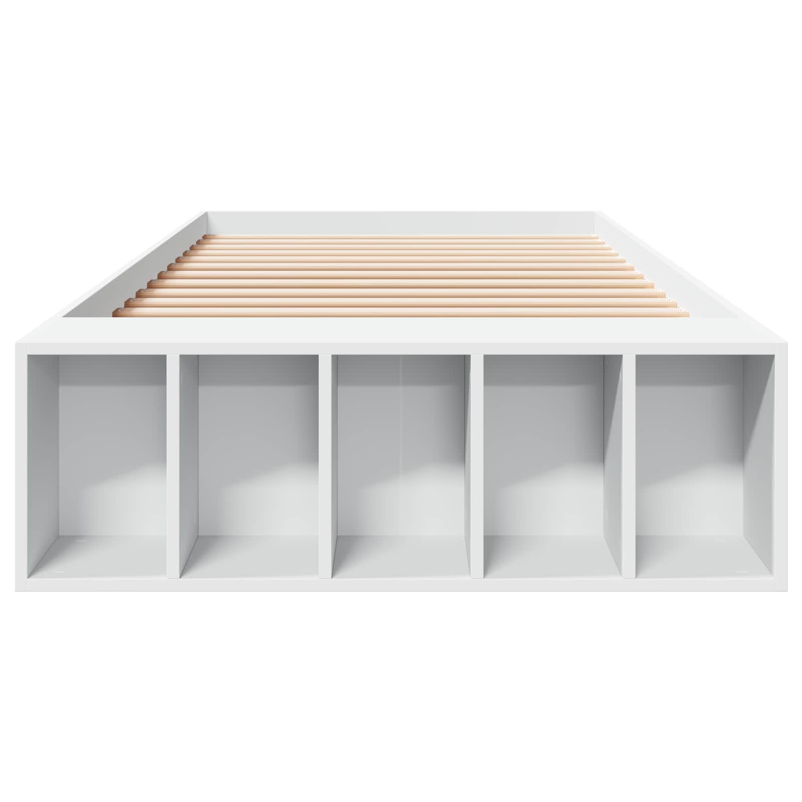 Lovos rėmas su saugojimu Balta 80 x 200 cm Apdirbta mediena