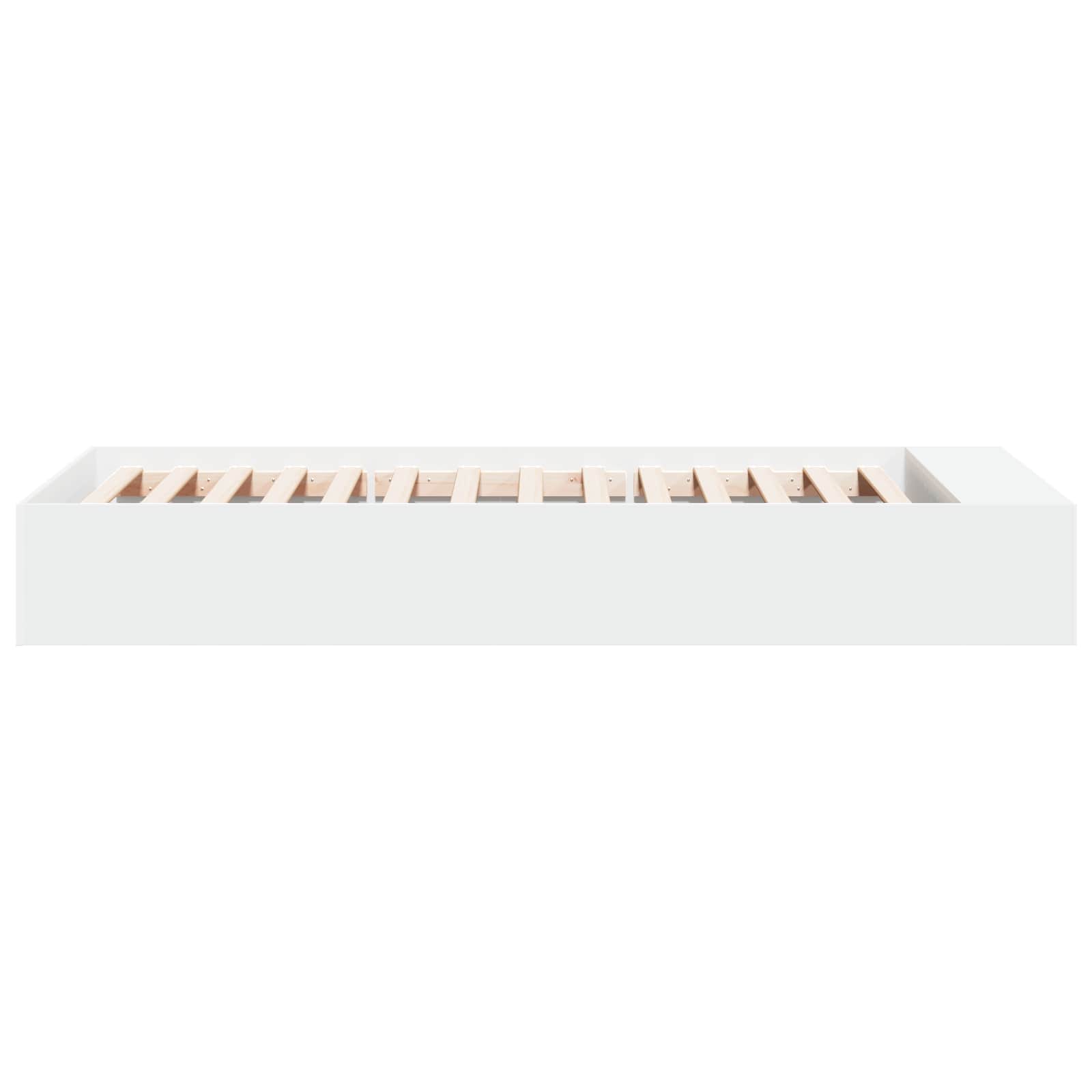 Lovos rėmas su saugojimu Balta 80 x 200 cm Apdirbta mediena