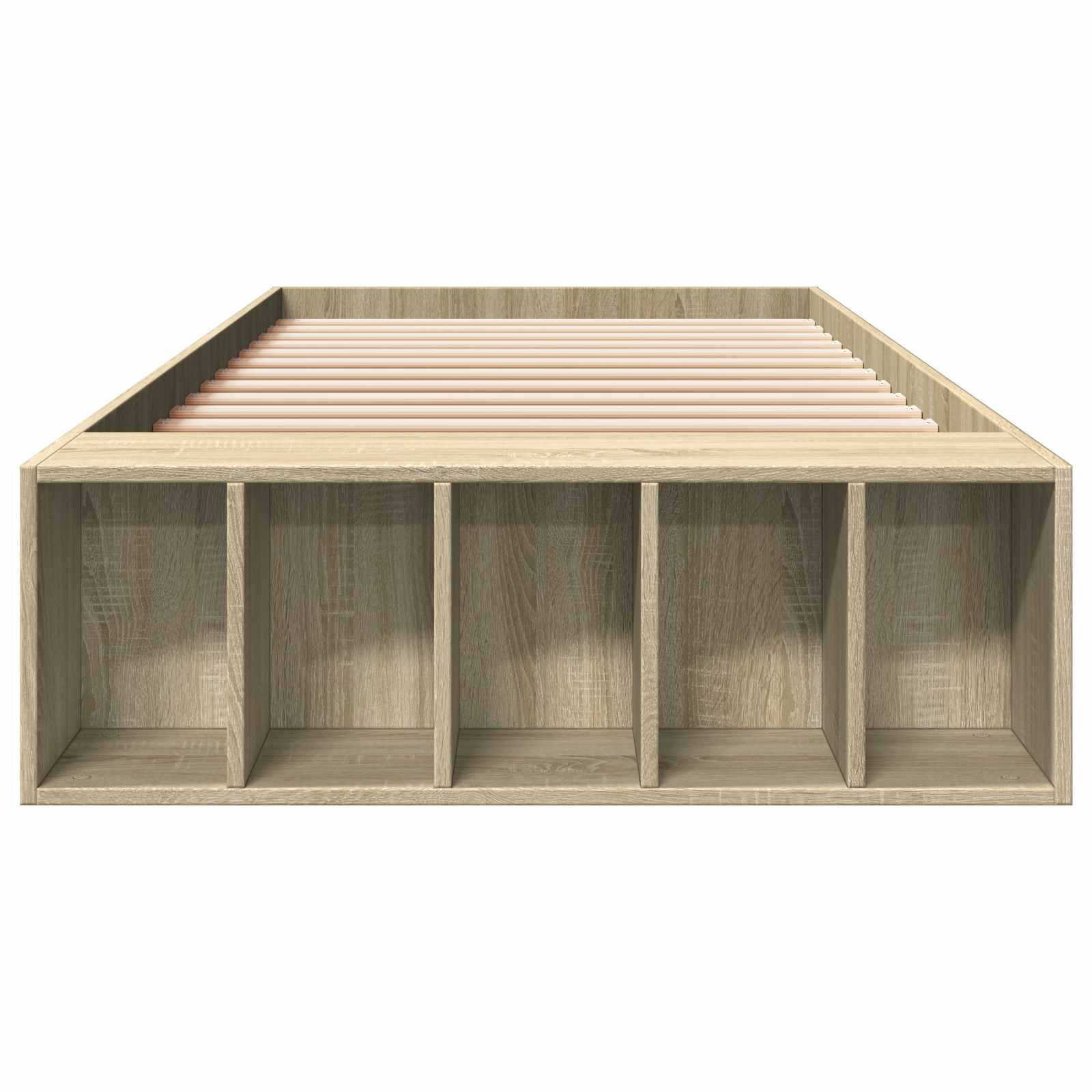 Lovos rėmas su saugojimu su lentyna Sonoma ąžuolas 80 x 200 cm