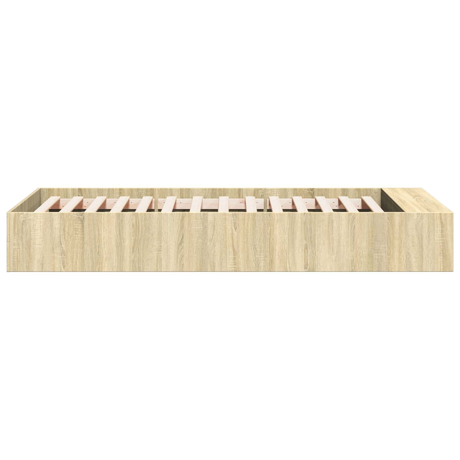 Lovos rėmas su saugojimu su lentyna Sonoma ąžuolas 80 x 200 cm