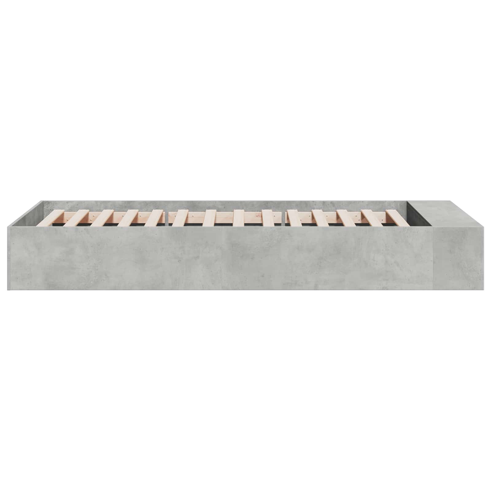Lovos rėmas su saugojimu su lentyna Betono pilka 80 x 200 cm