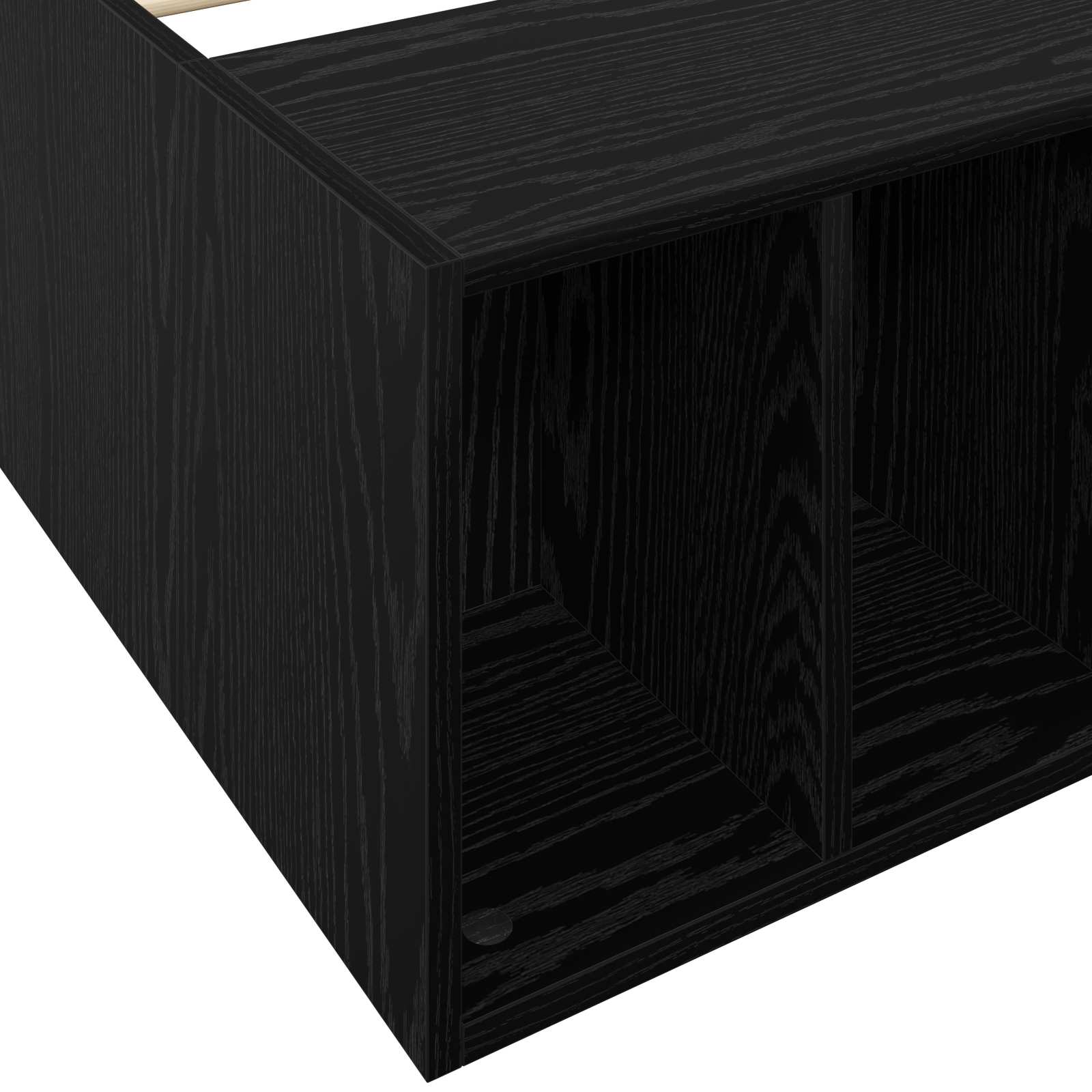 Lovos rėmas su saugojimu su lentyna Juodojo ąžuolo 80 x 200 cm