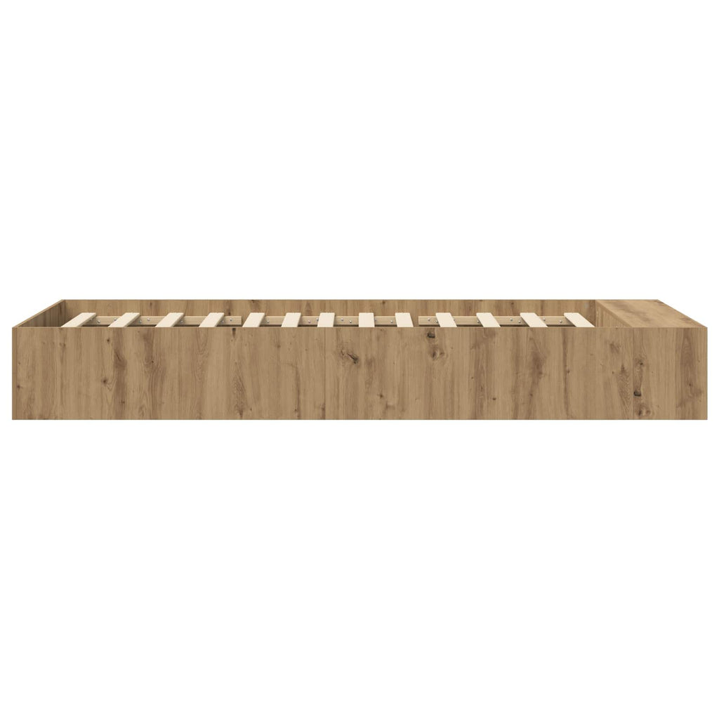 Lovos rėmas su saugojimu su lentyna Artisano ąžuolo 80 x 200 cm