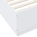 Lovos rėmas su LED Balta 80 x 200 cm Apdirbta mediena