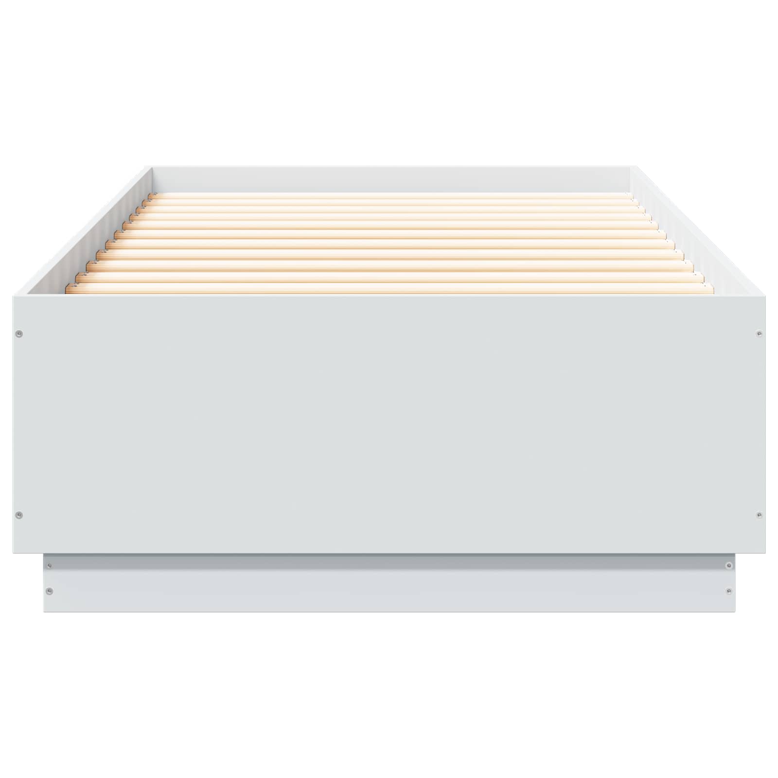 Lovos rėmas su LED Balta 80 x 200 cm Apdirbta mediena