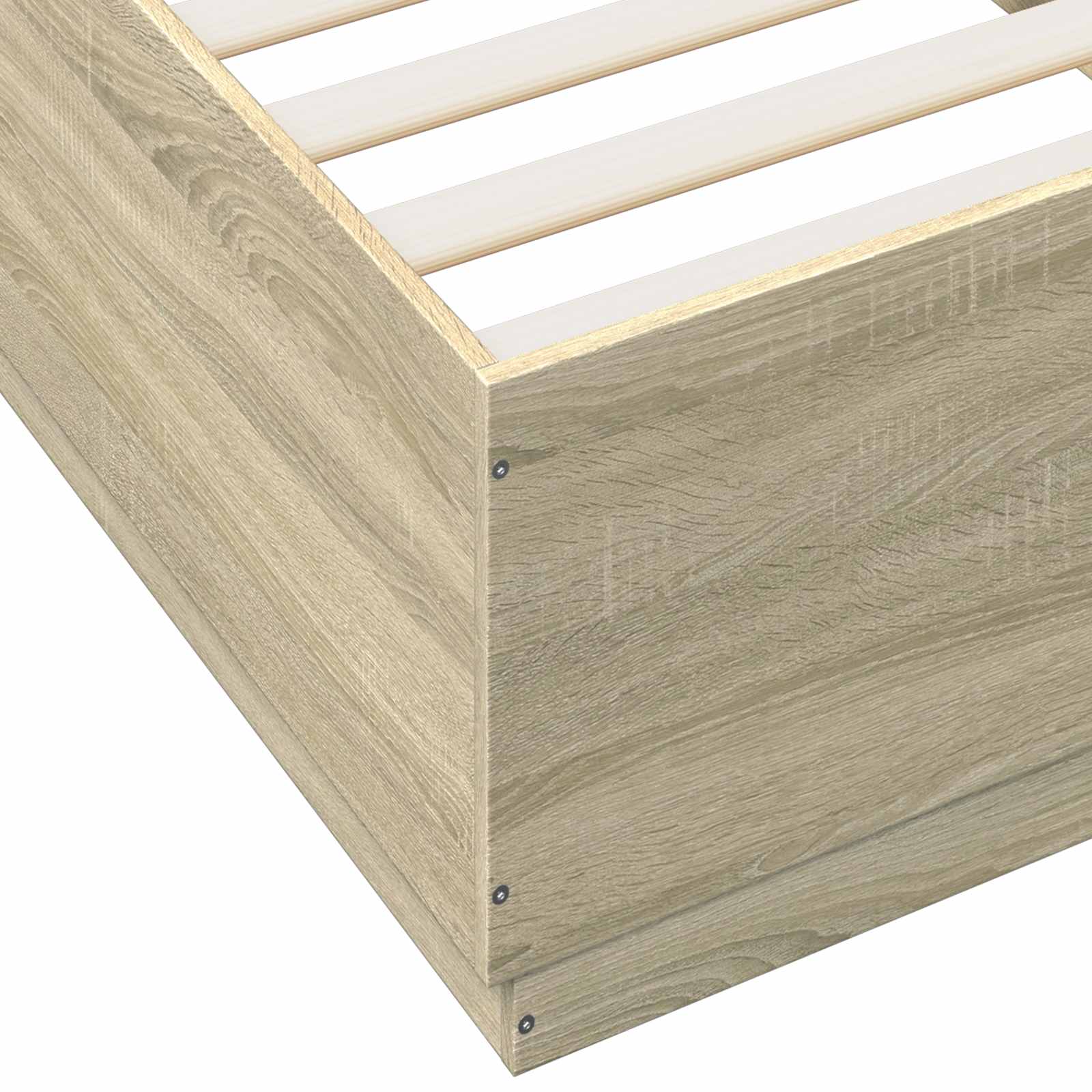 Lovos rėmas su LED Sonoma ąžuolas 80 x 200 cm Apdirbta mediena