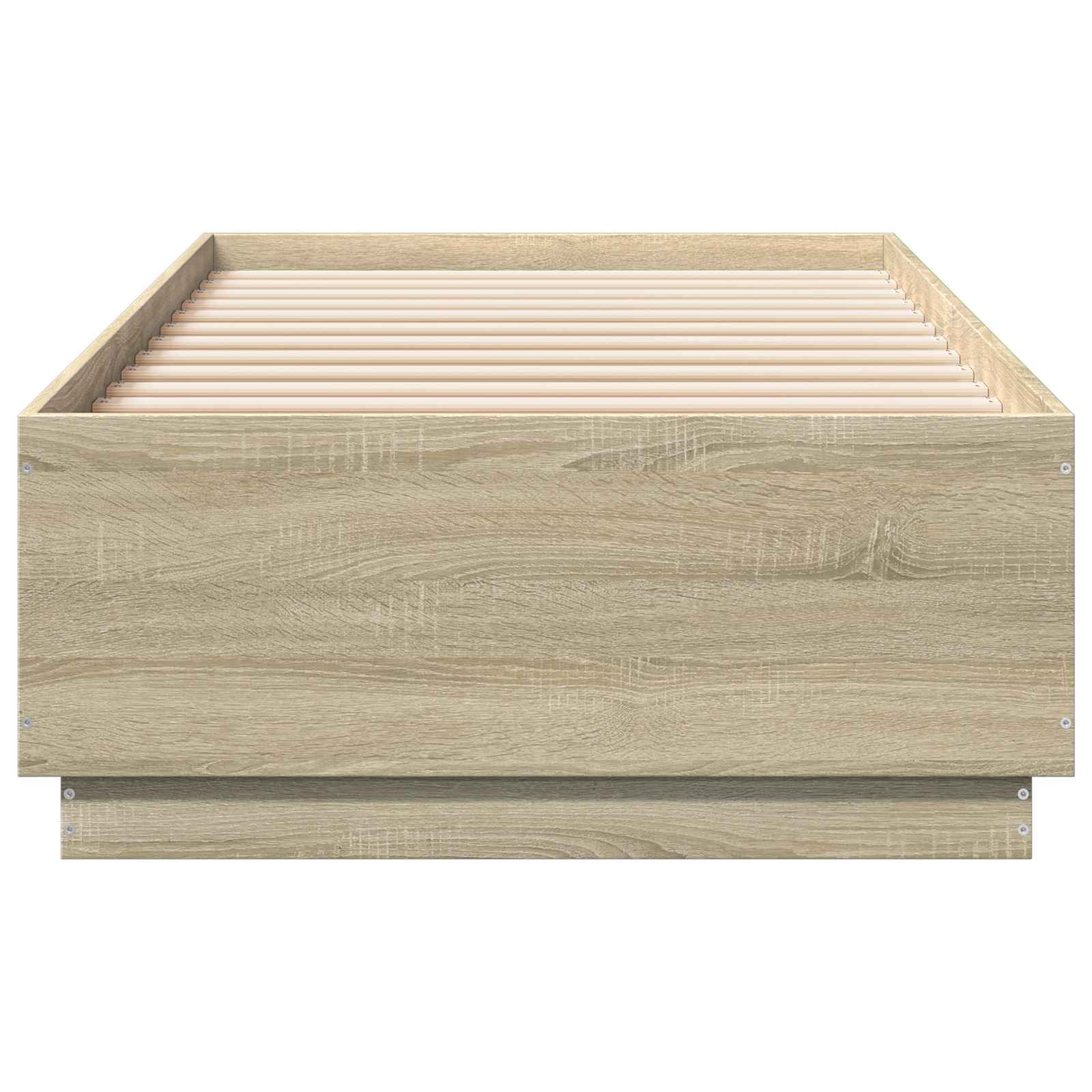 Lovos rėmas su LED Sonoma ąžuolas 80 x 200 cm Apdirbta mediena