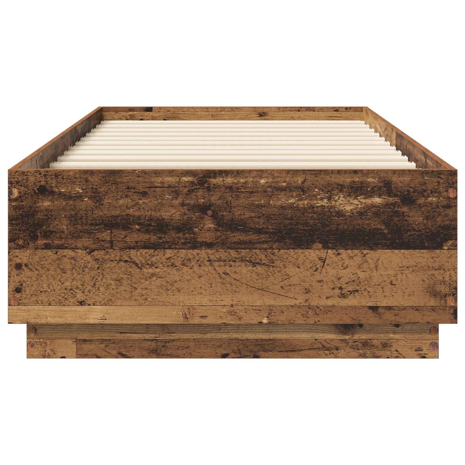 Lovos rėmas su LED Sendintos medienos 80 x 200 cm