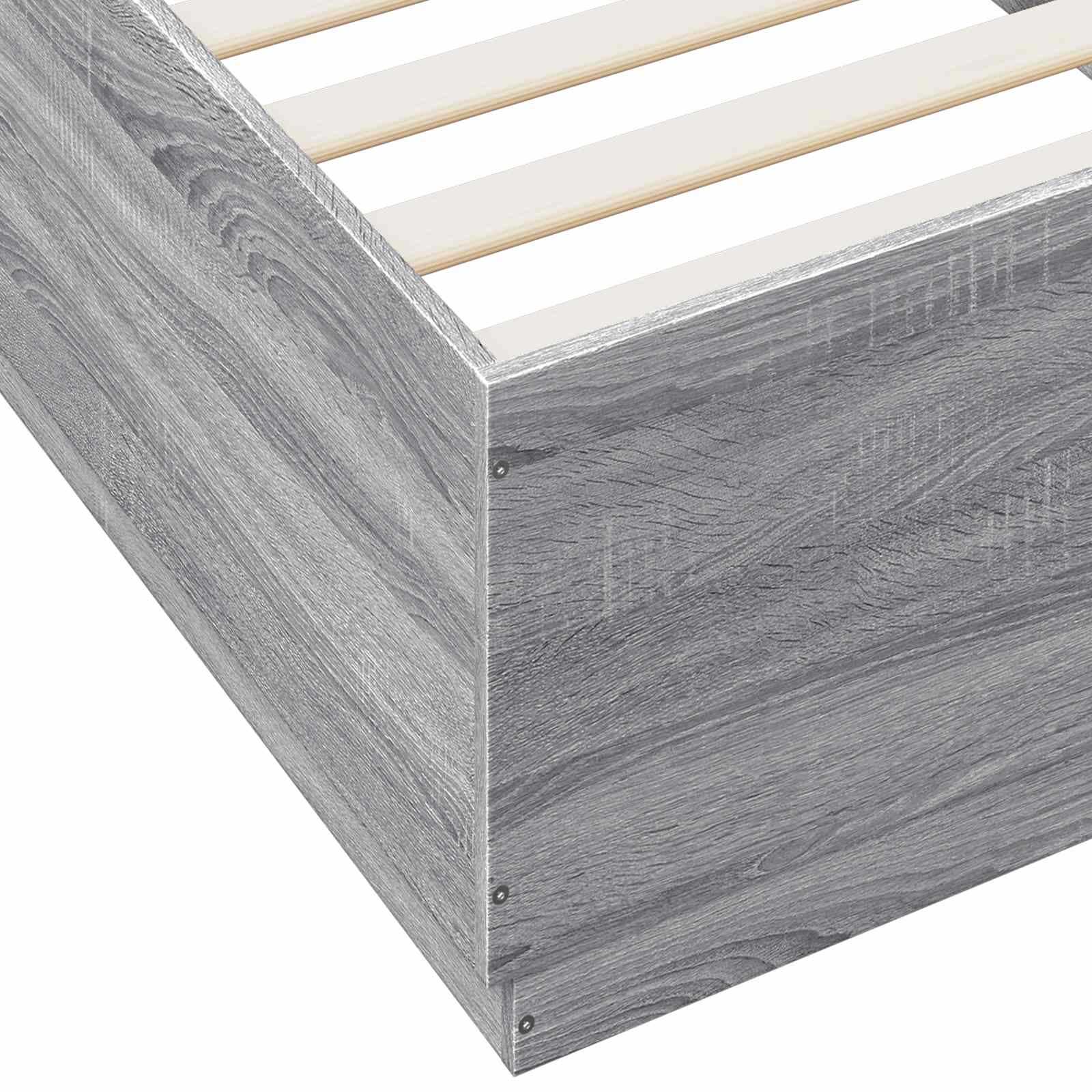 Lovos rėmas su LED Pilka Sonoma 80 x 200 cm Apdirbta mediena