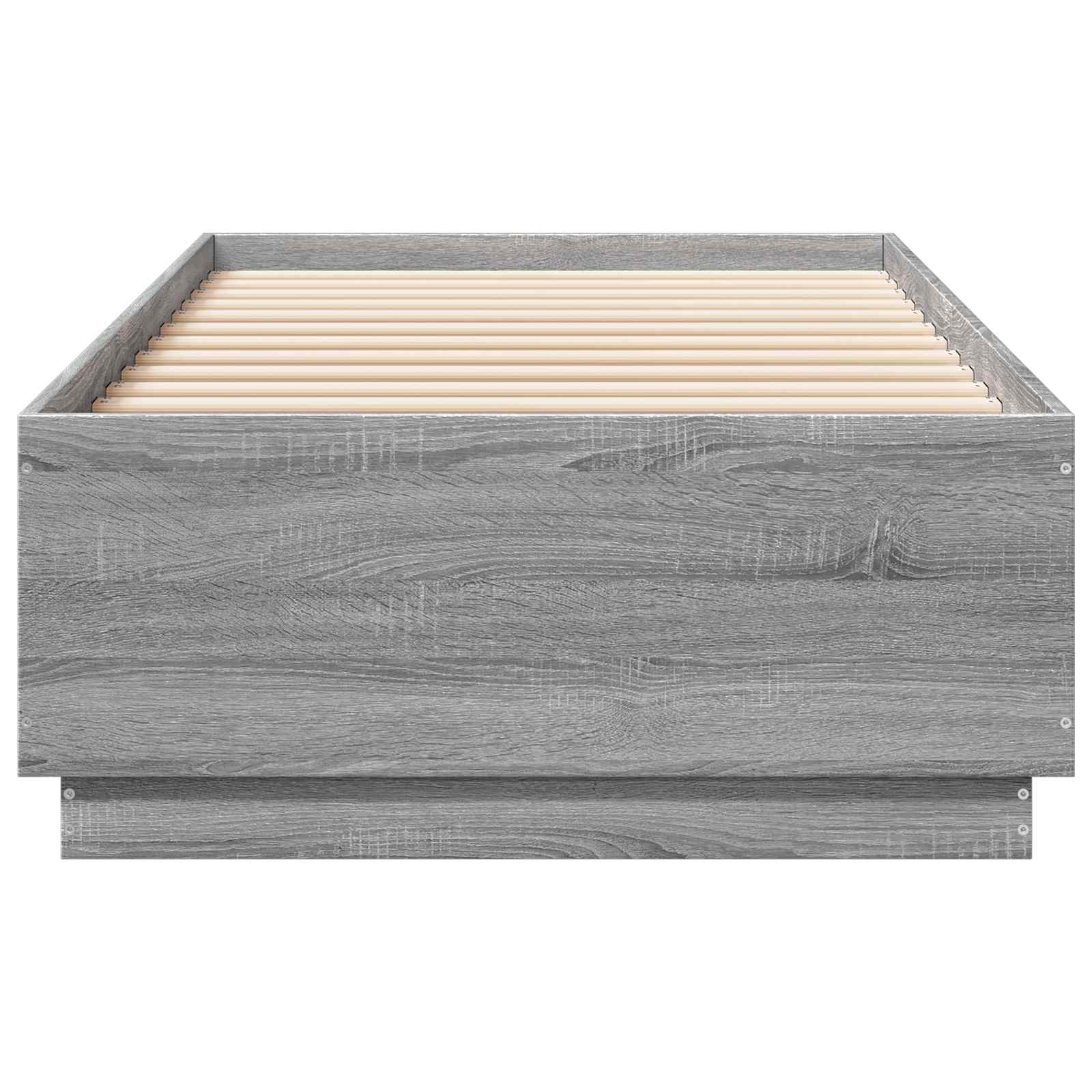 Lovos rėmas su LED Pilka Sonoma 80 x 200 cm Apdirbta mediena
