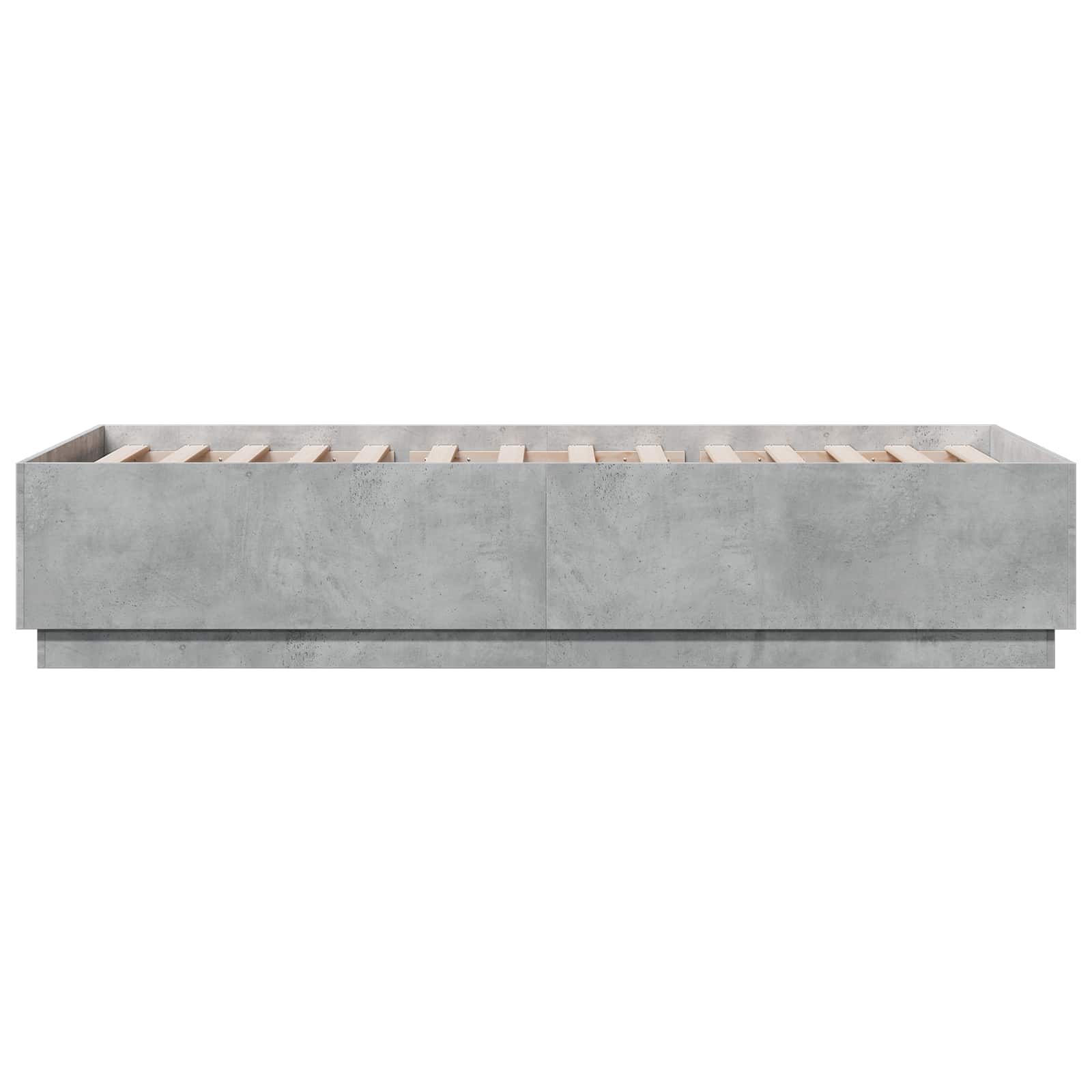 Lovos rėmas su LED Betono pilka 80 x 200 cm Apdirbta mediena