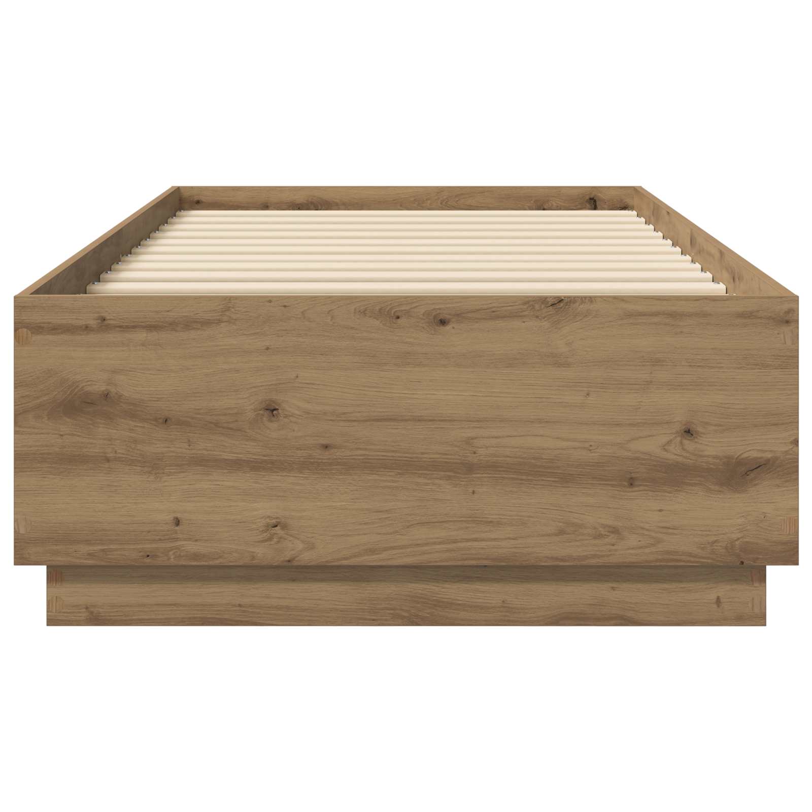 Lovos rėmas su LED Artisano ąžuolo 80 x 200 cm Apdirbta mediena