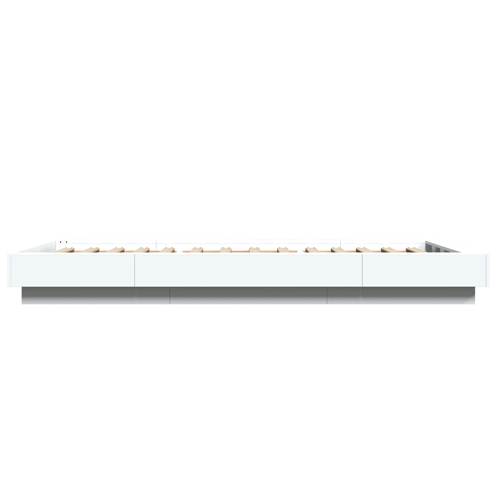 Lovos rėmas su LED Balta 80 x 200 cm Apdirbta mediena