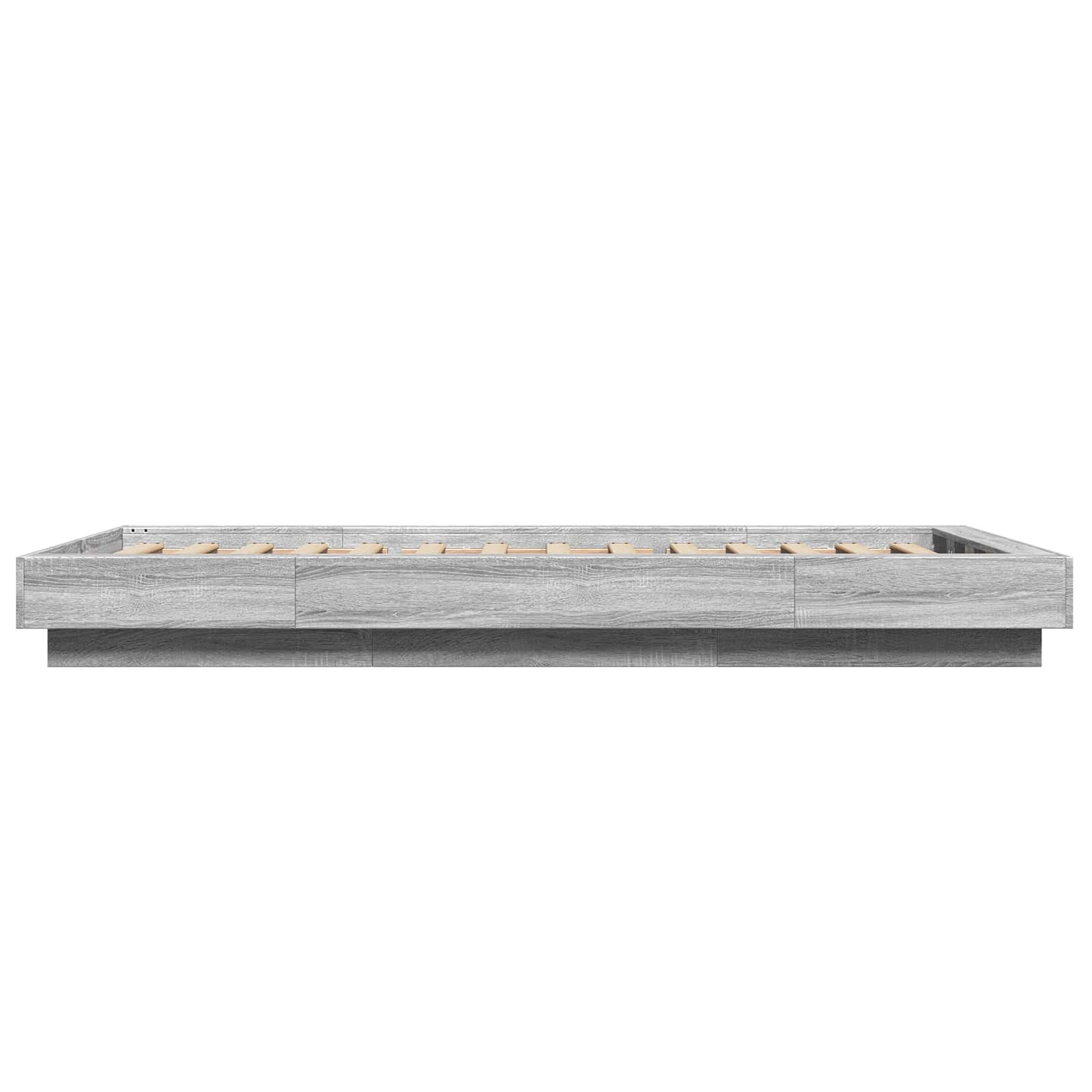 Lovos rėmas su LED Pilka Sonoma 80 x 200 cm Apdirbta mediena