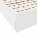 Lovos rėmas su saugojimu Balta 80 x 200 cm Apdirbta mediena