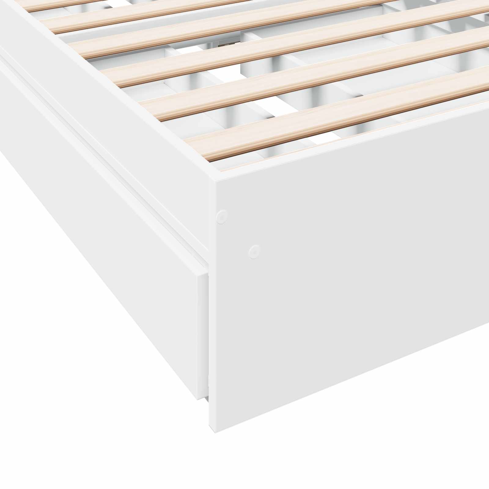 Lovos rėmas su saugojimu Balta 80 x 200 cm Apdirbta mediena